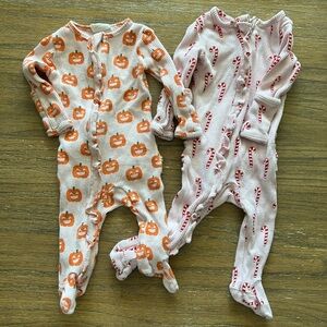 Spearmint Love Halloween and Christmas Footie Pajamas